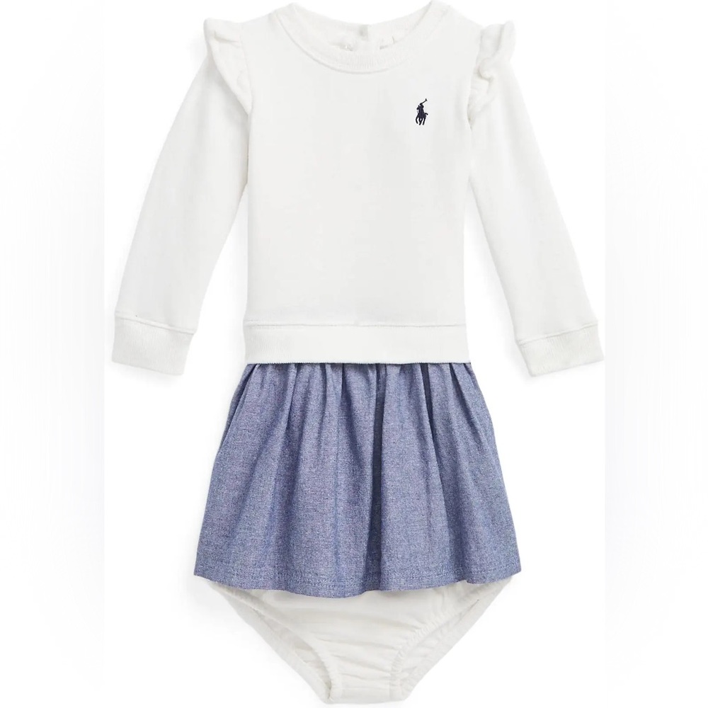 Ralph Lauren Fleece Sweatshirt Dress & Bloomer
